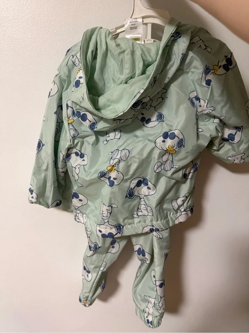 Peanuts Snoopy Light Green Kids windbreaker Set